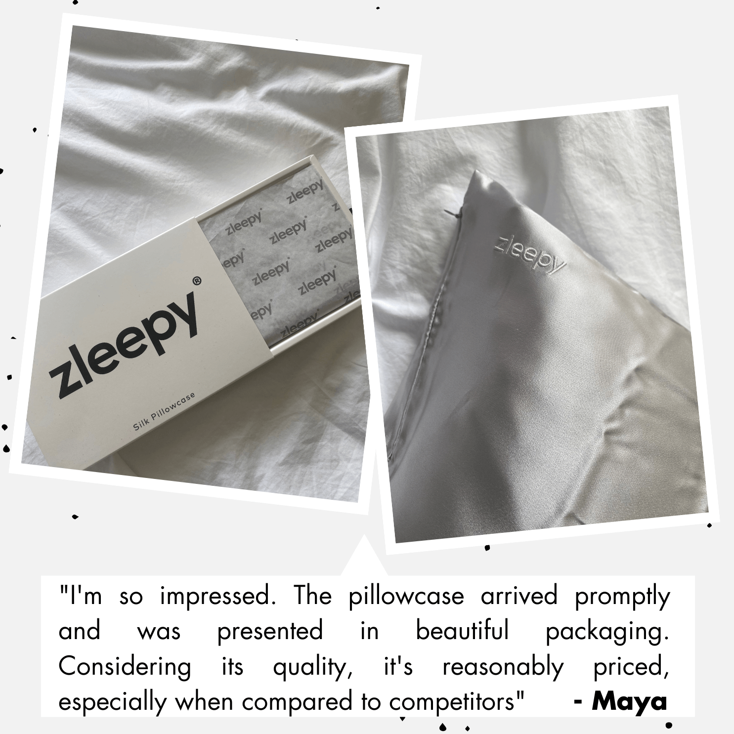 Silk pillowcase packaging feature review