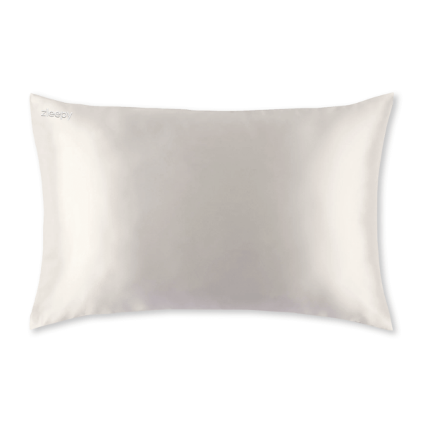 white silk pillowcase