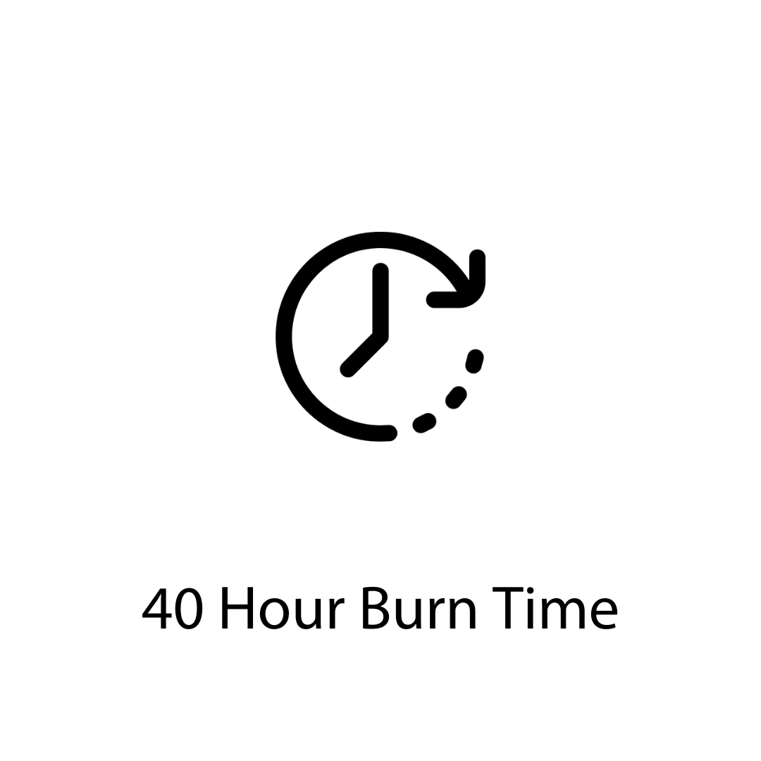 40 Hour Burn Time