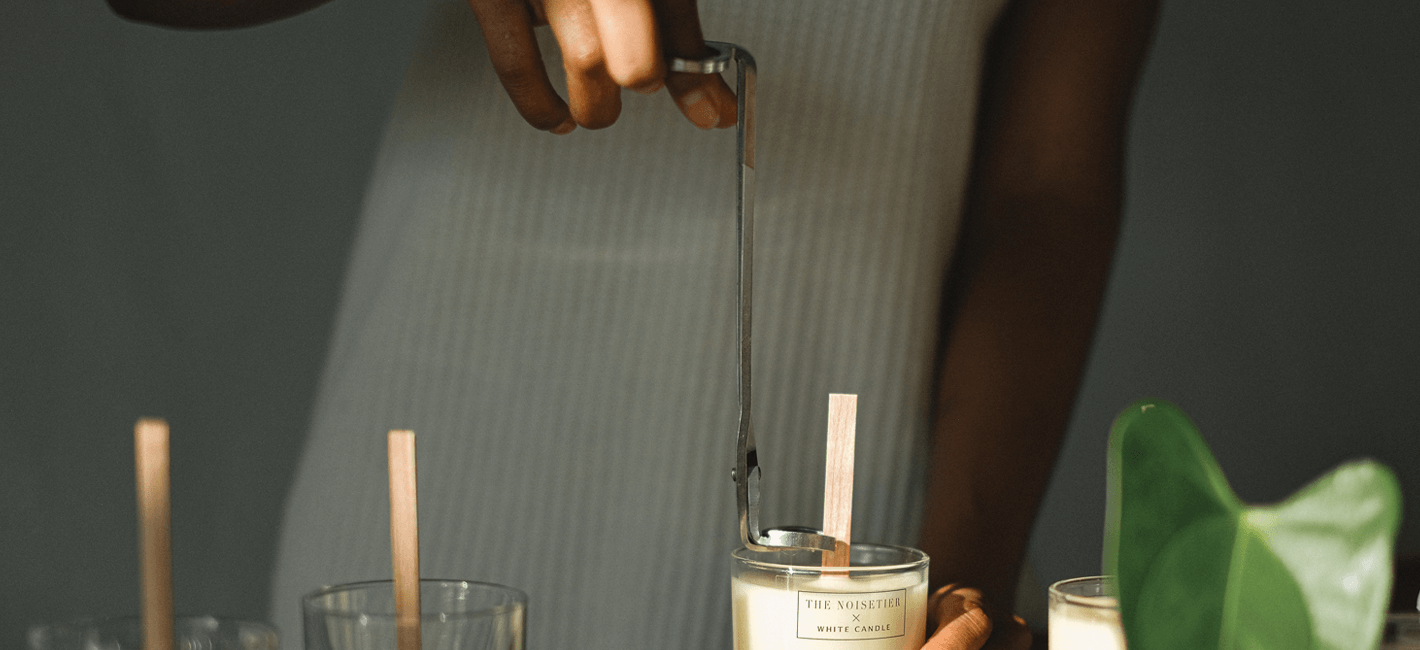 How to trim a candle wick