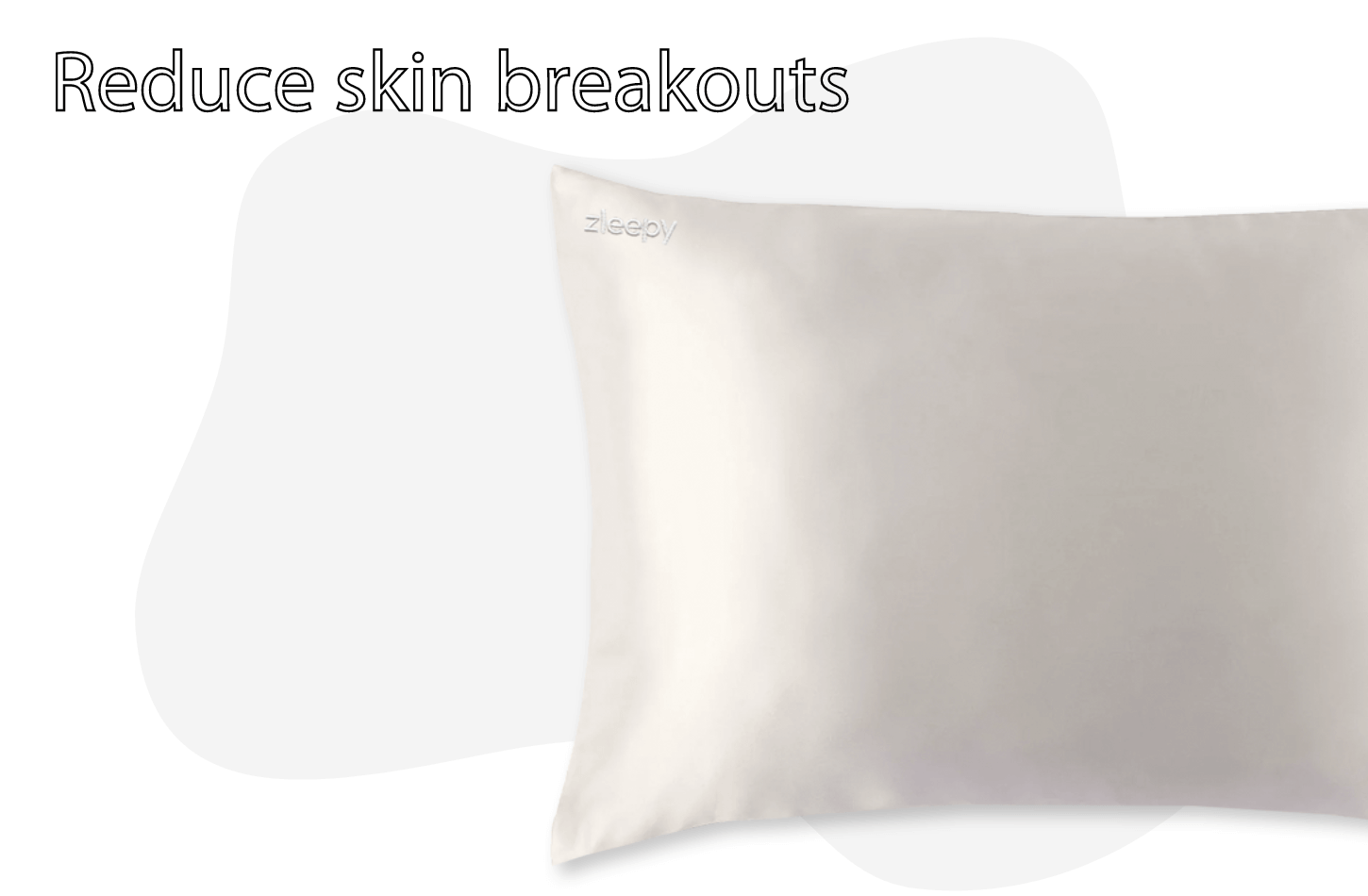 reduce skin breakouts white silk pillowcase