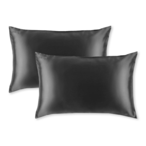 Grey-silk-pillowcase-set