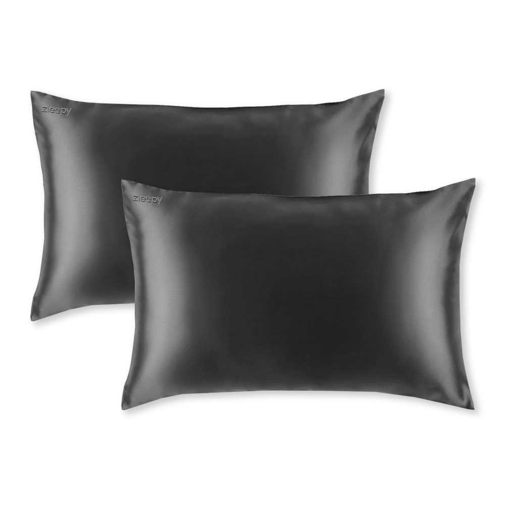 Grey-silk-pillowcase-set