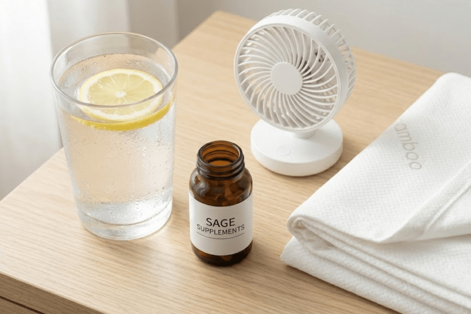 A kit showing natural relief remedies for menopause symptoms