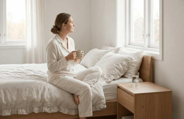 postpartum-morning-hydration-bedding