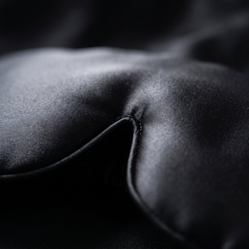 Close-up of the black mulberry silk