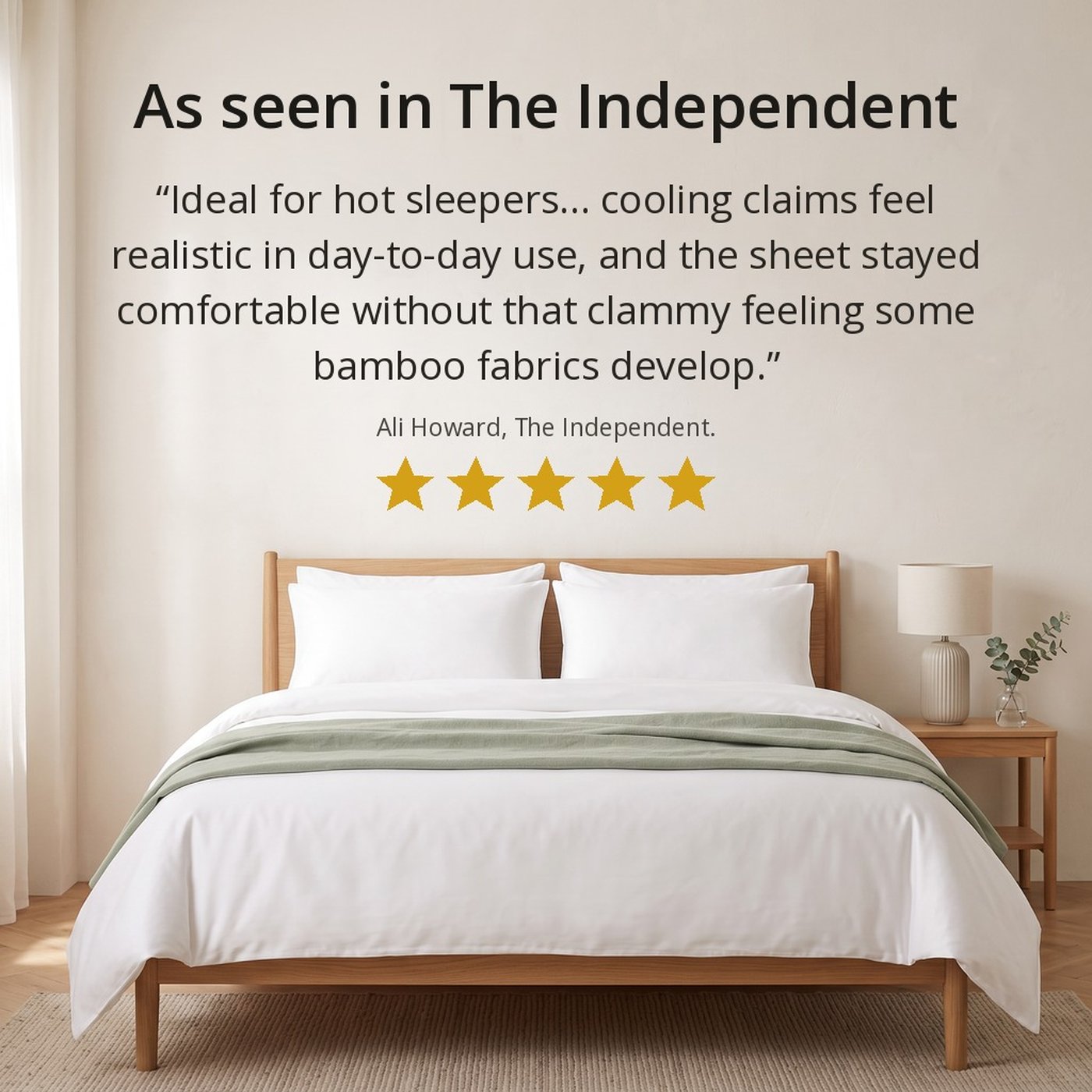 As seen in The Independent: ideal for hot sleepers