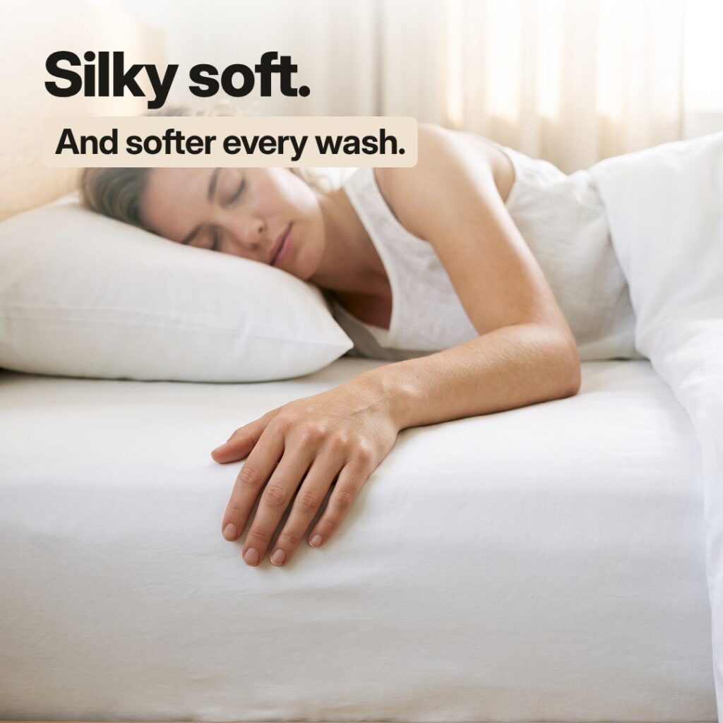 Silky soft bamboo sheet that gets softer every wash